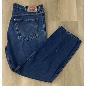 Levis 505 Regular Fit Mens Jeans W42 L32 Medium Wash Blue Straight Leg Denim‎